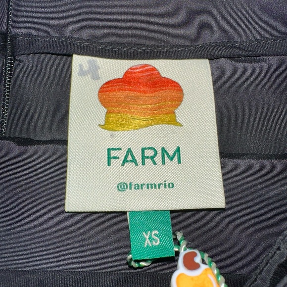 FARM RIO Tafeta Mini Skirt Size XS Black NWT Bow Cocktail Mini Holiday CLASSY - Picture 2 of 9